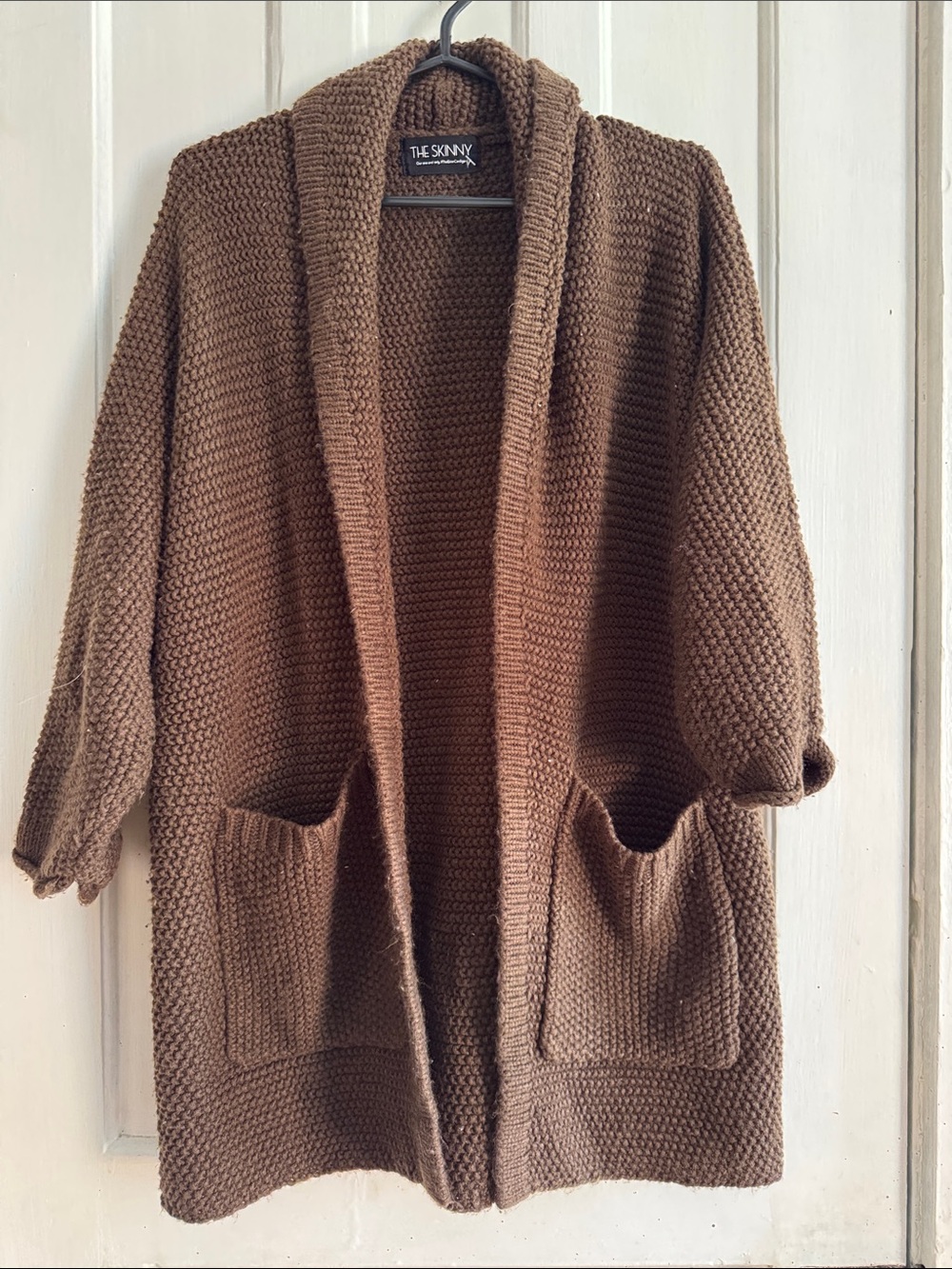 The Skinny Women's Chestnut Open-Front Knit Cardigan